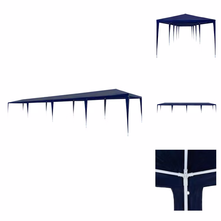 vidaXL Tenda per feste 3x12 m PE blu - Padiglioni e tende per feste