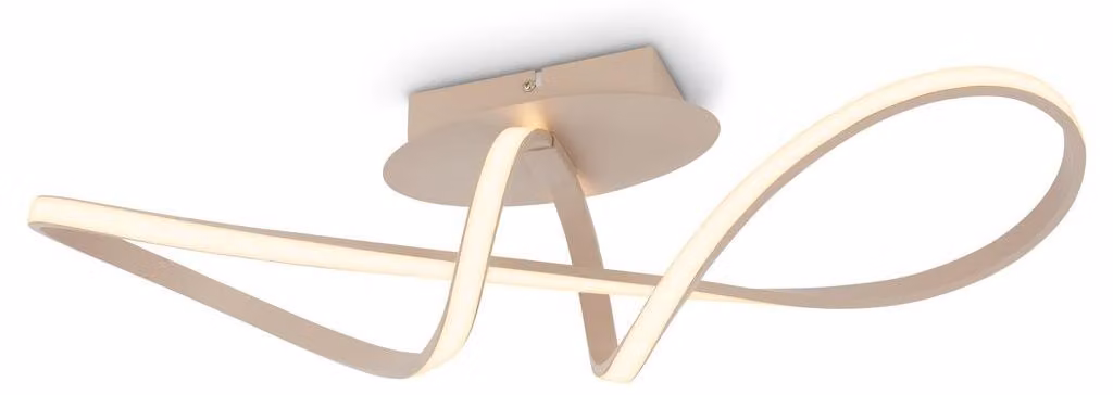 Briloner Plafoniera LED 63x19x16,5 cm 22W 2900lm 3000K Bianco Caldo Beige - Lampada Da Soffitto Soggiorno Camera Sala Da Pranzo
