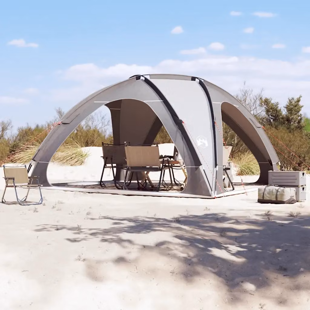 Tenda per feste a cupola grigia impermeabile in poliestere e fibra di vetro L: 435 cm, P: 244 cm, H: 11 cm – 2