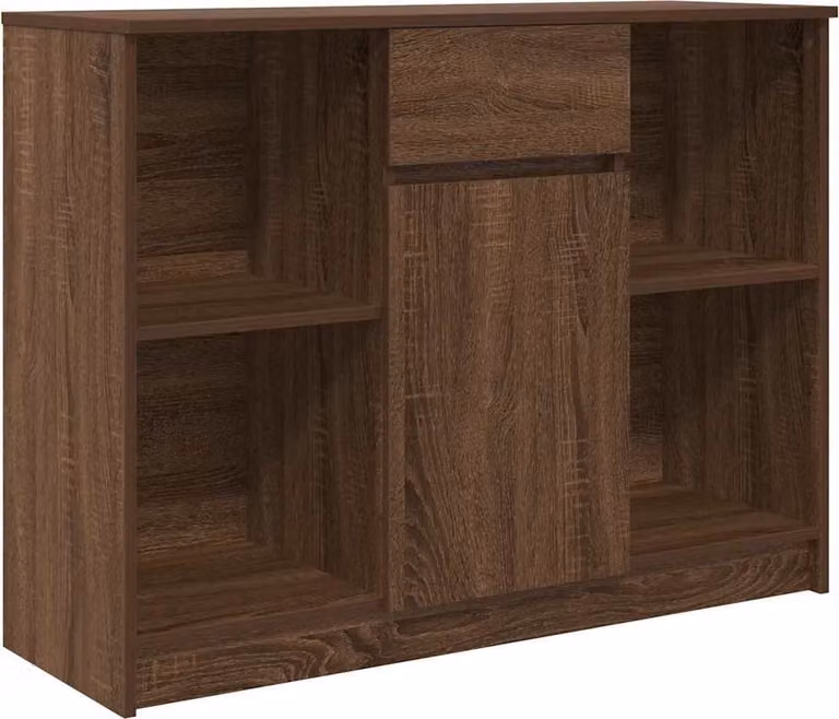 Credenza con Cassetto Rovere Marrone 101x35x76 cm in Truciolato