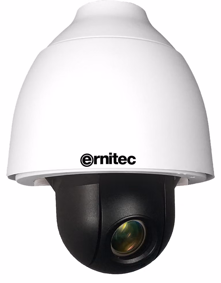 Ernitec 0070-05862OPH, telecamera IP di sicurezza, per interni ed esterni, cablata, 4 schemi, bianca, a cupola
