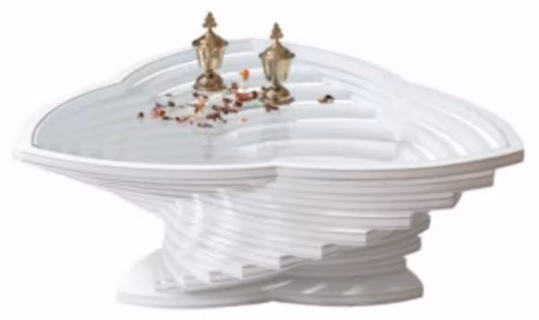 Tavolino da salotto moderno, bianco, nuovo, elegante, raffinato, in legno, pratico
