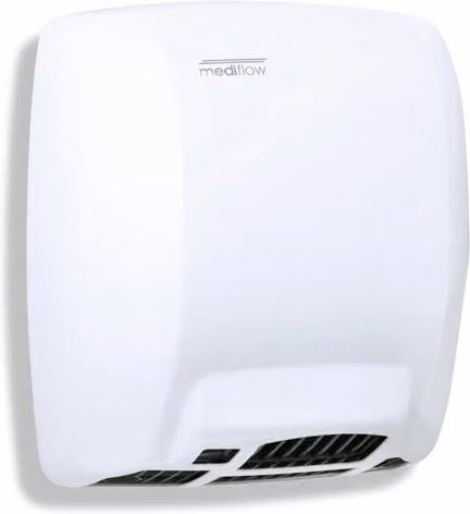 Asciugamani Elettrico Aria Calda Automatico in Acciaio Bianco Mediclinics Mediflow M03A