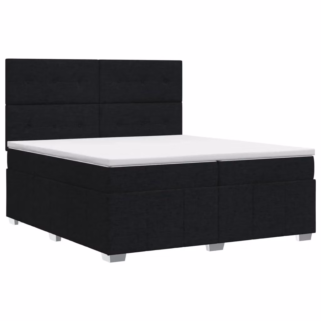 Letto box spring con materasso ibrido vidaXL Nero L/P/H: 200 x 200 x 140,5 cm – 2