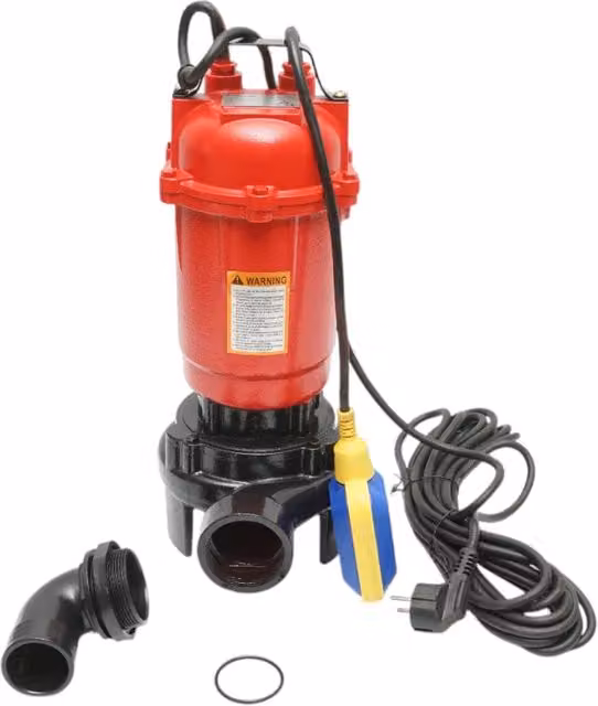 Pompa sommersa per acque sporche con trituratore e galleggiante Breckner Germany, 2600W, 220V, prevalenza H: 12 m, portata 333 l/min, colore rosso – 1