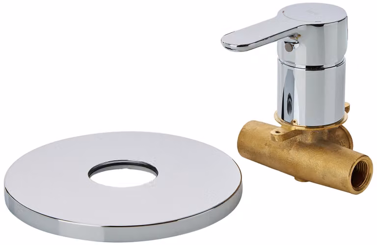 Miscelatore per doccia da parete, finitura cromata, Vetroceramica, lunghezza L20