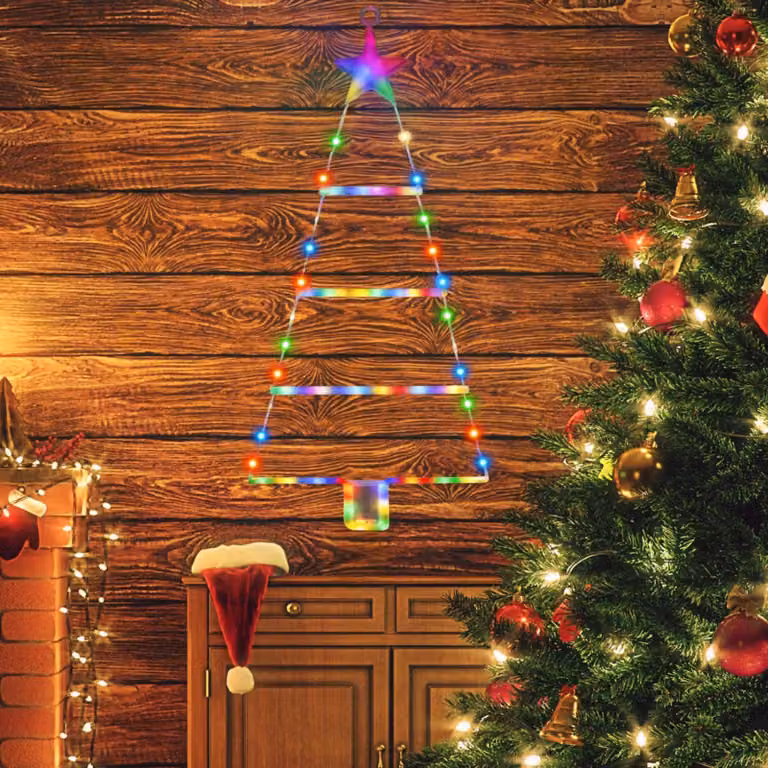 Candeliere a LED da 87 cm, con 8 modalità, timer, impermeabile, ideale per Natale