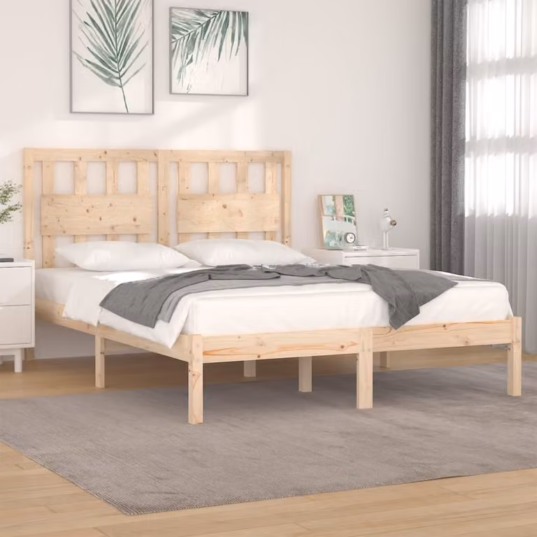 The Living Store Letto in legno massiccio di pino 120x200 cm