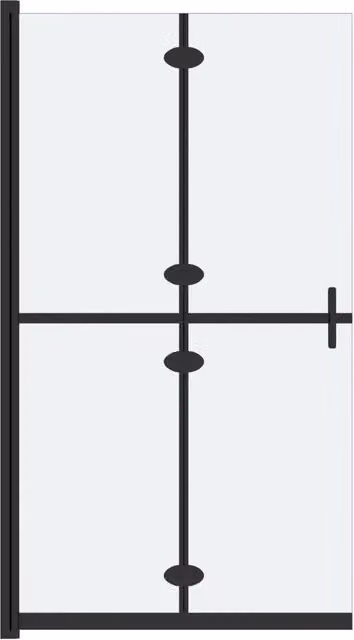 Parete per Doccia Walk-in Pieghevole in Vetro ESG 90x190 cm CFW1782205