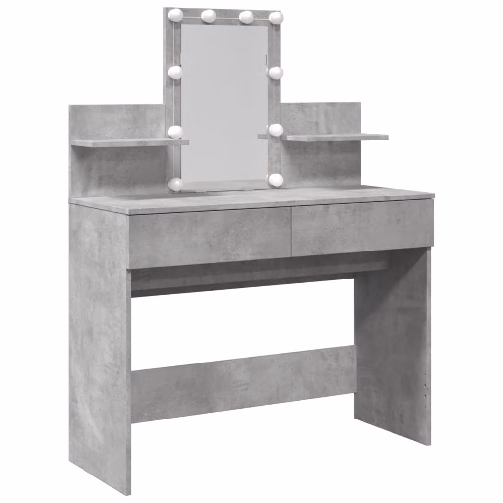Toeletta con LED Grigio Cemento 100x40x130 cm