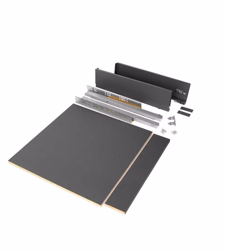 Emuca Kit cassetto per cucina o bagno con pannelli inclusi, 500 x 93 x 600 mm