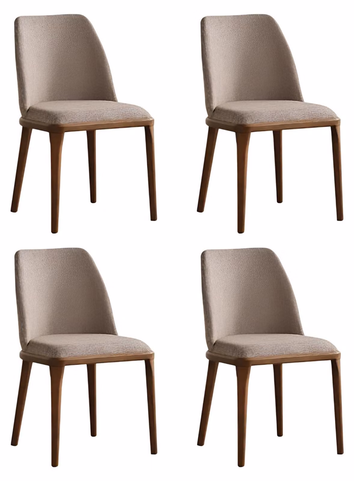 Graue Stoffstühle Designer Küchenstühle Moderne 4x Esszimmerstühle