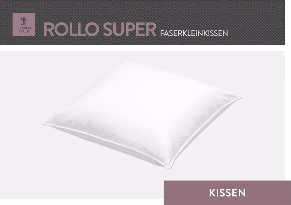 Cuscino Spessarttraum, cuscino piccolo in fibra, Rollo Super, 50 x 50 cm