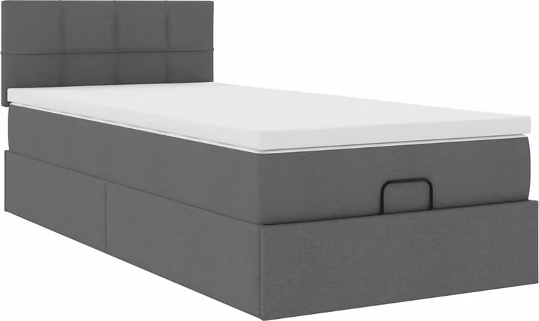 Struttura Letto Pouf con Materasso 100x200 cm in Tessuto