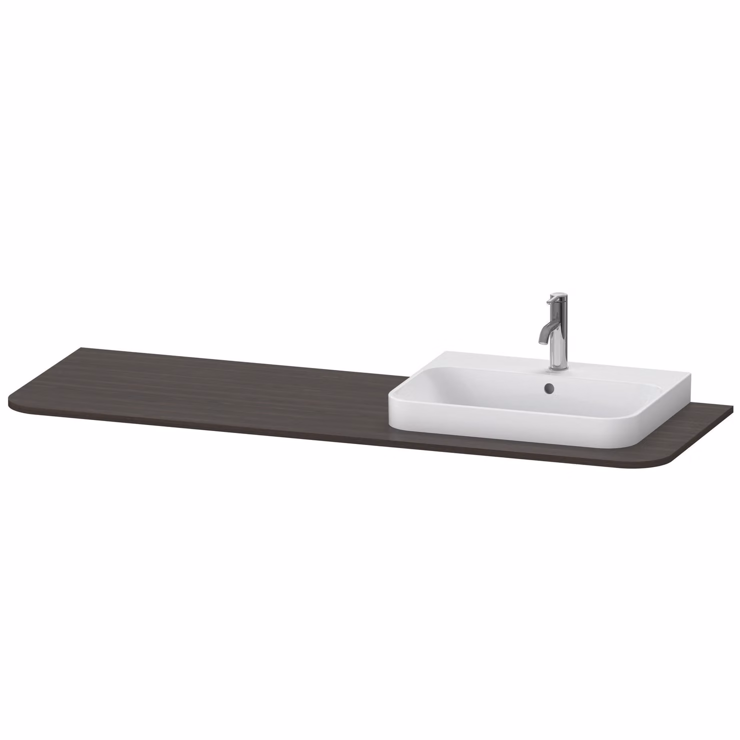 Console Duravit Happy D.2 Plus, 1600x550 mm, 1 découpe à droite, pour meuble sous-lavabo HP4944, HP4963, HP4973, HP031HR6969, HP031HR6969