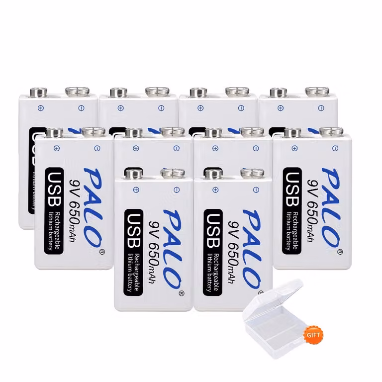 batteria agli ioni di litio da 9V 650mAh, certificata CE, 7,2-8,4V, 10