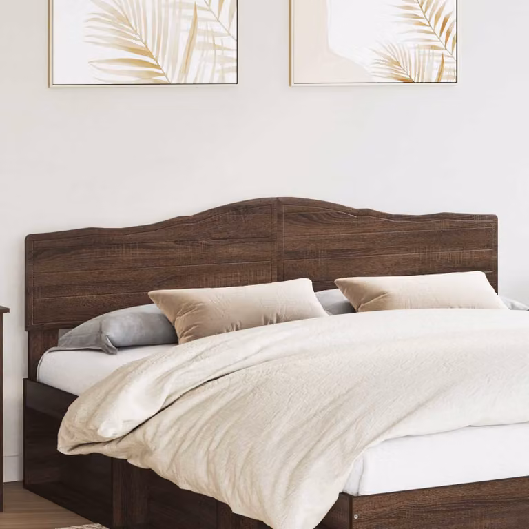 Testiera per letto vidaXL in legno ingegnerizzato marrone con design minimalista