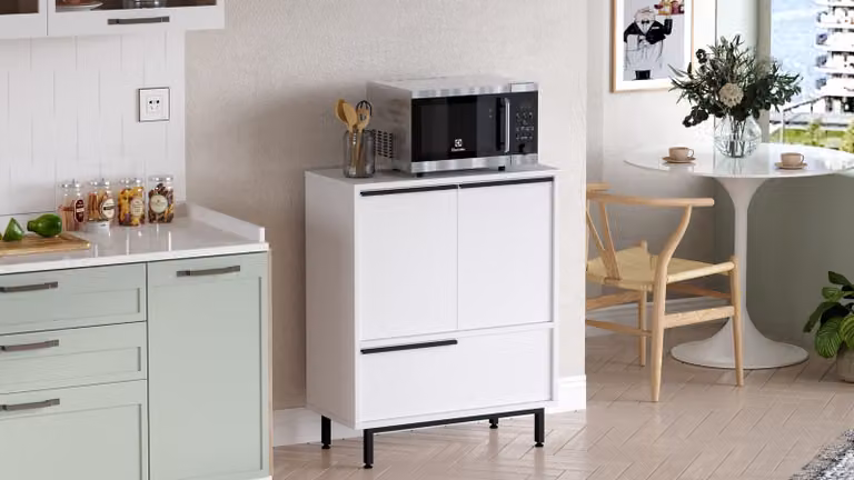 Skye Decor, On8A-W, mobile da cucina, 100% pannelli truciolari rivestiti in melamina, bianco, 74,8 x 35,5 x 90,4 cm