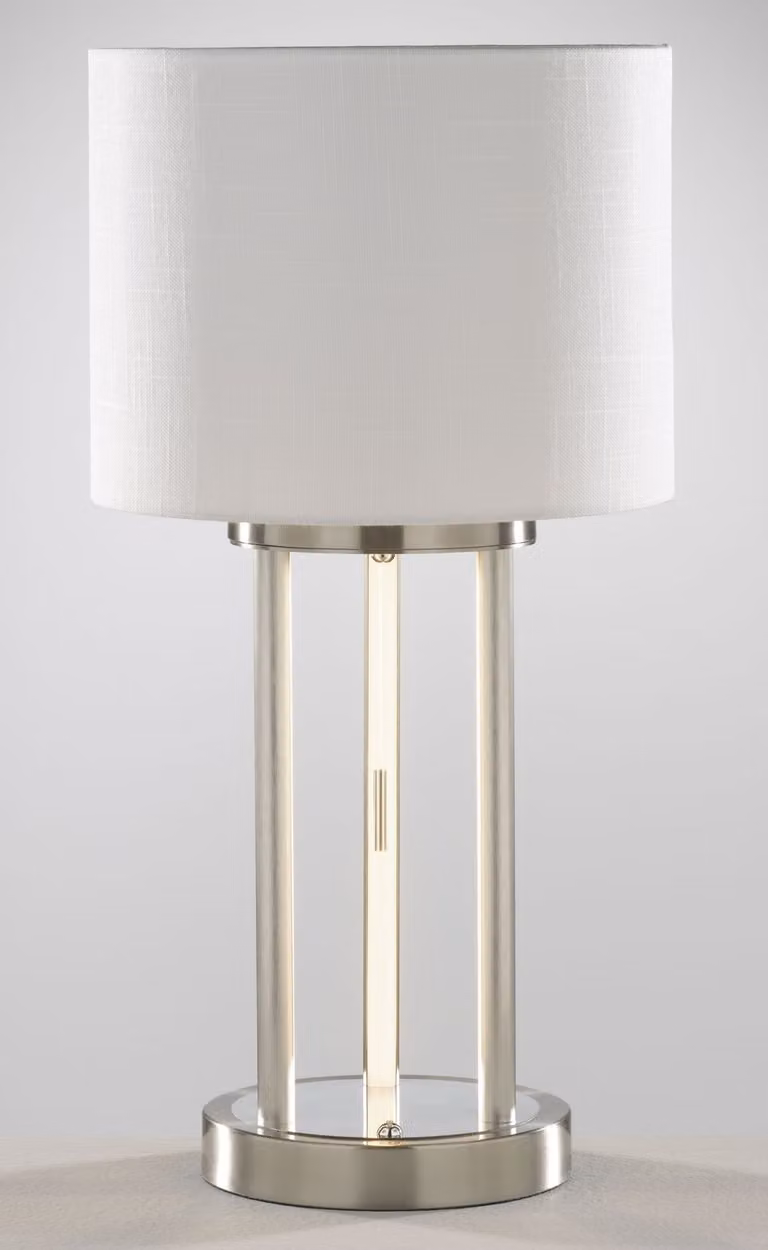 casa NOVA Lampada da tavolo DOMI DH 28x55 cm argento Lampada da tavolo