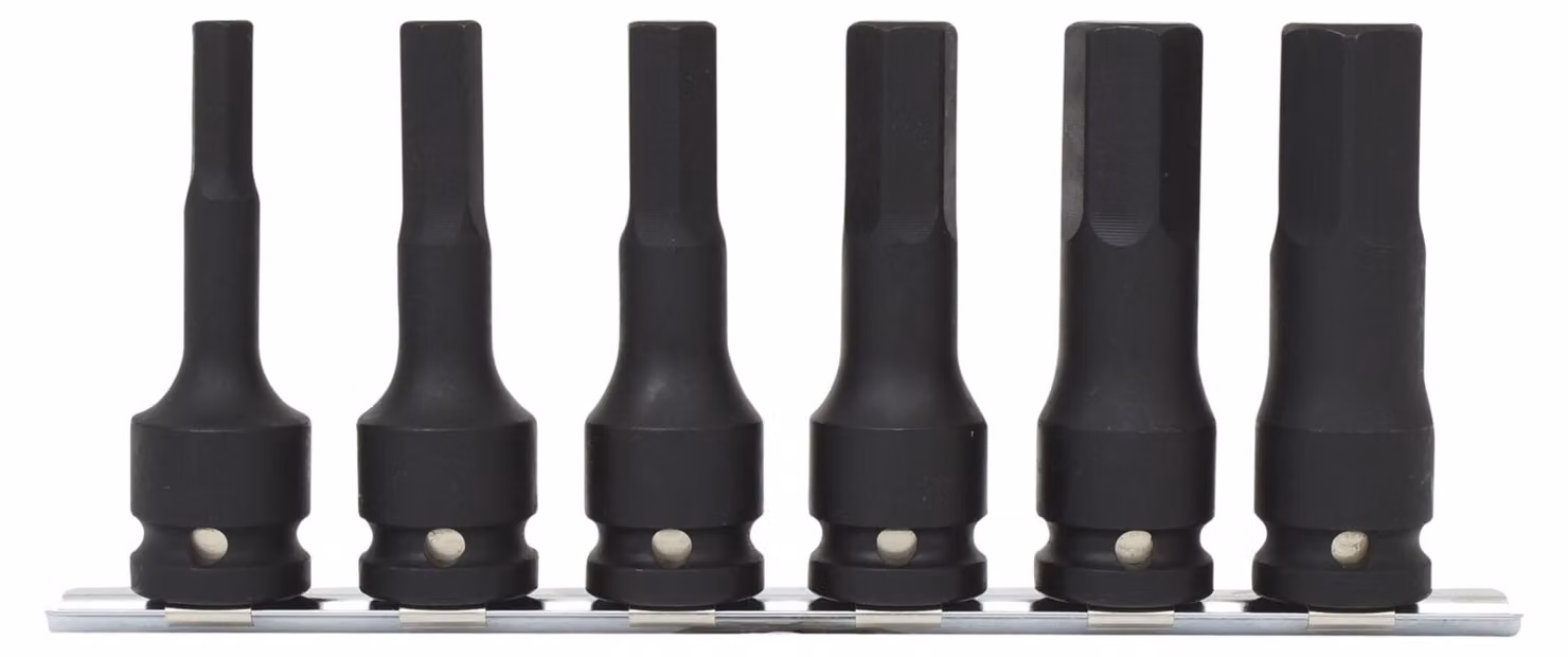 KS TOOLS 1/2" Set di bussole lunghe 6 pezzi - 515.1104