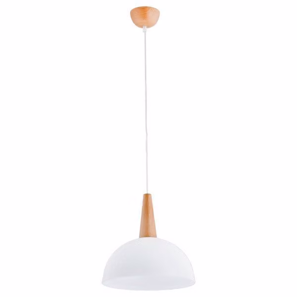 Lampada a sospensione in vetro bianco Ø30 cm ANJA 1xE27 15W ALF9626 Alfa