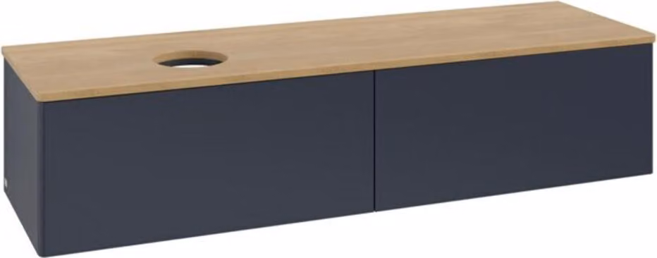 V&B Mobiletto senza struttura frontale - illuminazione Antao 160x50cm, WBP hon. Oa, md bl. m Lac