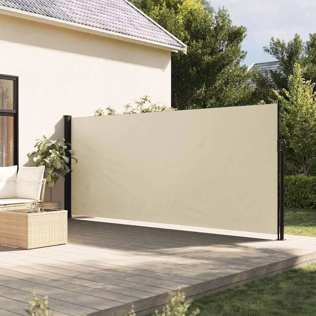 vidaXL Tenda da Sole Laterale Retrattile Beige L: 600 cm, H: 180 cm