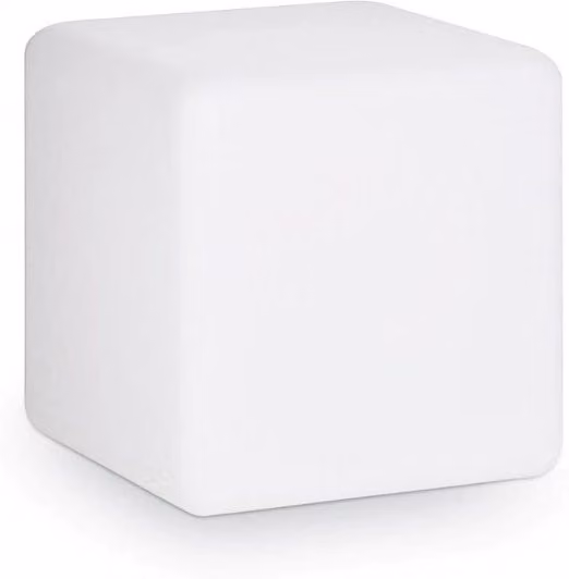 Lampada da terra Ideal Lux Luna Cubo Outdoor bianca con picchetto per giardino IP65