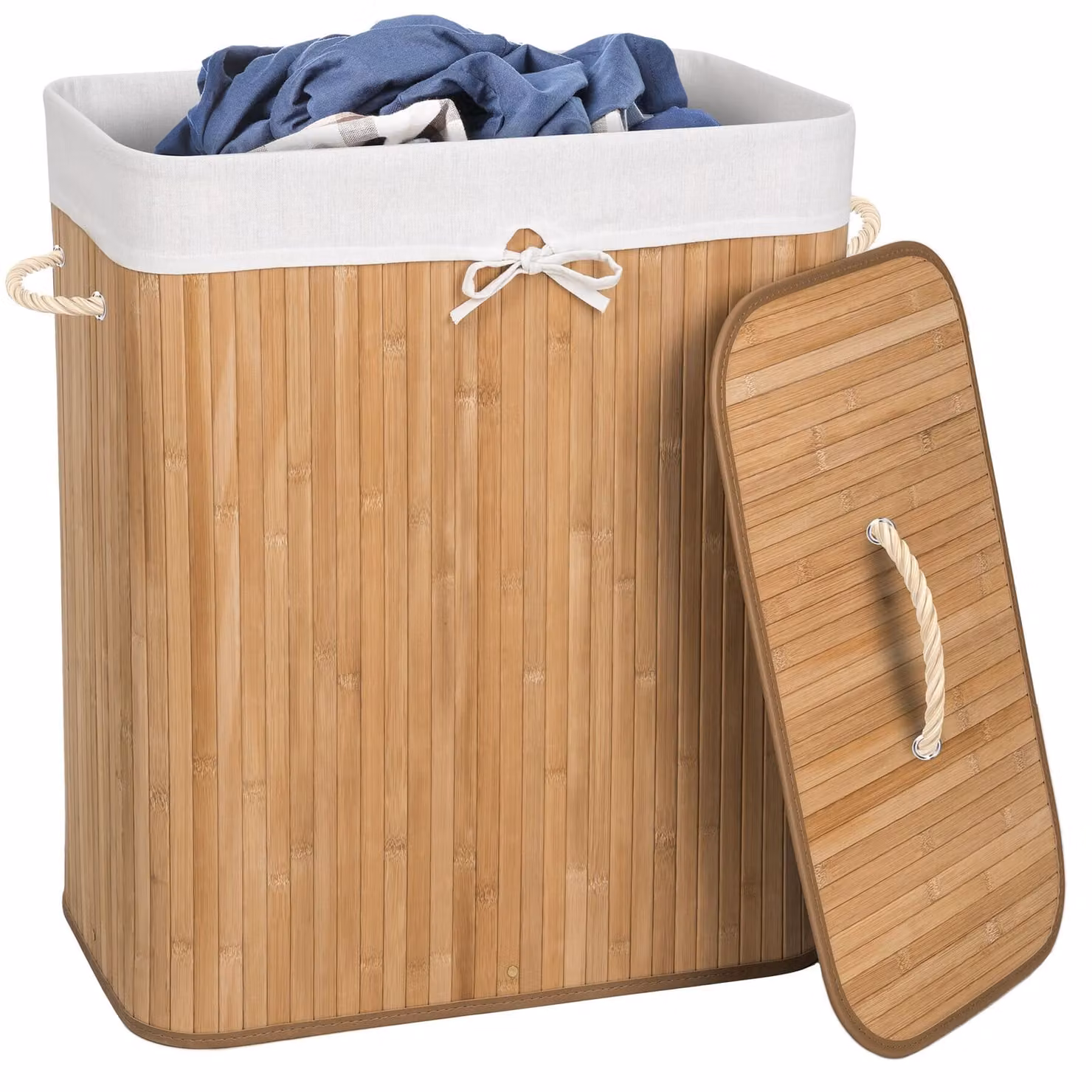Cesto per la biancheria con sacchetto rimovibile TecTake GmbH, beige, 100 L – 1