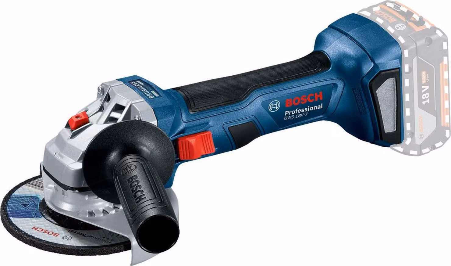 Bosch 06019H9001 Bosch GWS 18V-7 125 mm Karton Akku-Winkelschleifer