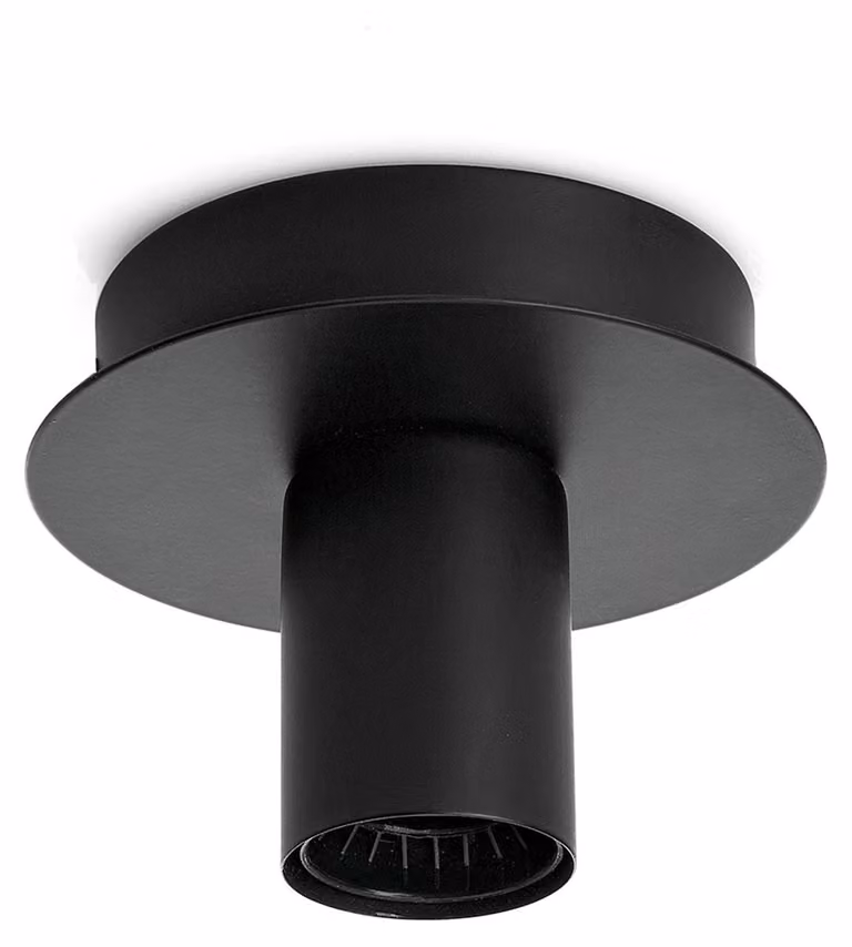 Plafoniera Contemporanea Up And Down Metallo Nero 1 Luce E27