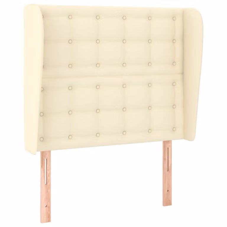 Testiera ad Orecchio Crema 103x23x118/128 cm in Pelle finta