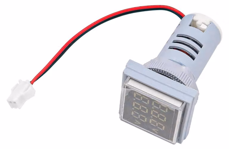 Display a LED, voltmetro e amperometro da 22 mm, per tensioni da 60 a 500 V, misuratore di tensione
