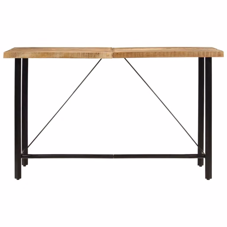 Tavolino da Bar 180x70x107 cm Legno Massello di Mango e Ferro