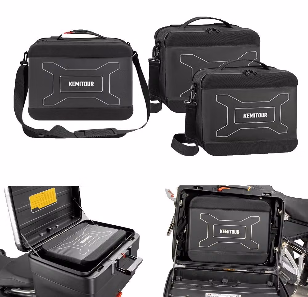 Tasche interna, realizzata con materiale impermeabile, capacità espandibile, 2 scomparti con rete