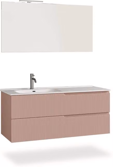 Composizione vasca SX 4 pezzi VENERE rosa cipria