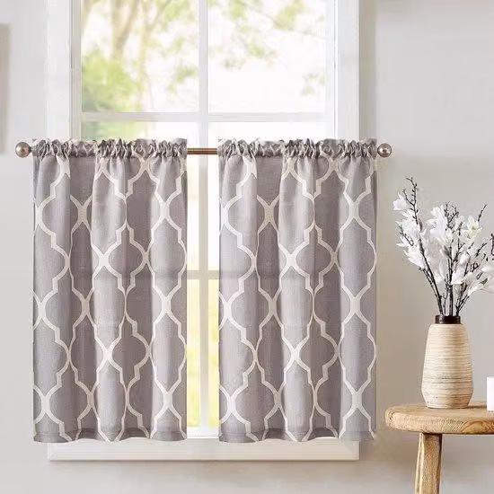 Set di tende a rullo in lino per cucina - Protezione della privacy - Protezione dalla luce - 2 pezzi, 65x60 cm