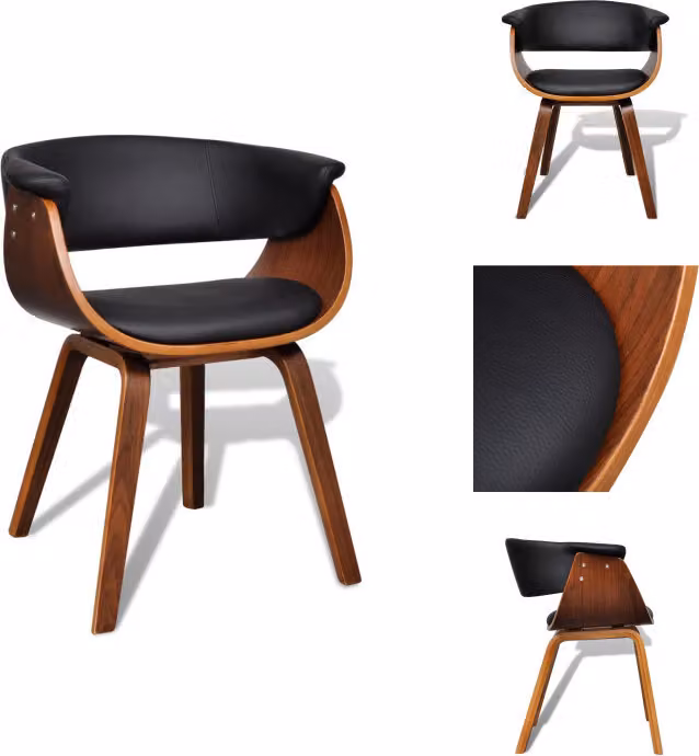 vidaXL Sedia da pranzo in legno curvato e Pelle finta - Sedie da pranzo