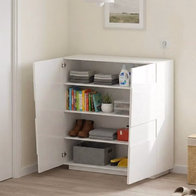 Armadio multiuso a 2 ante DMORA Bianco L: 120 cm, P: 44 cm, H: 126 cm