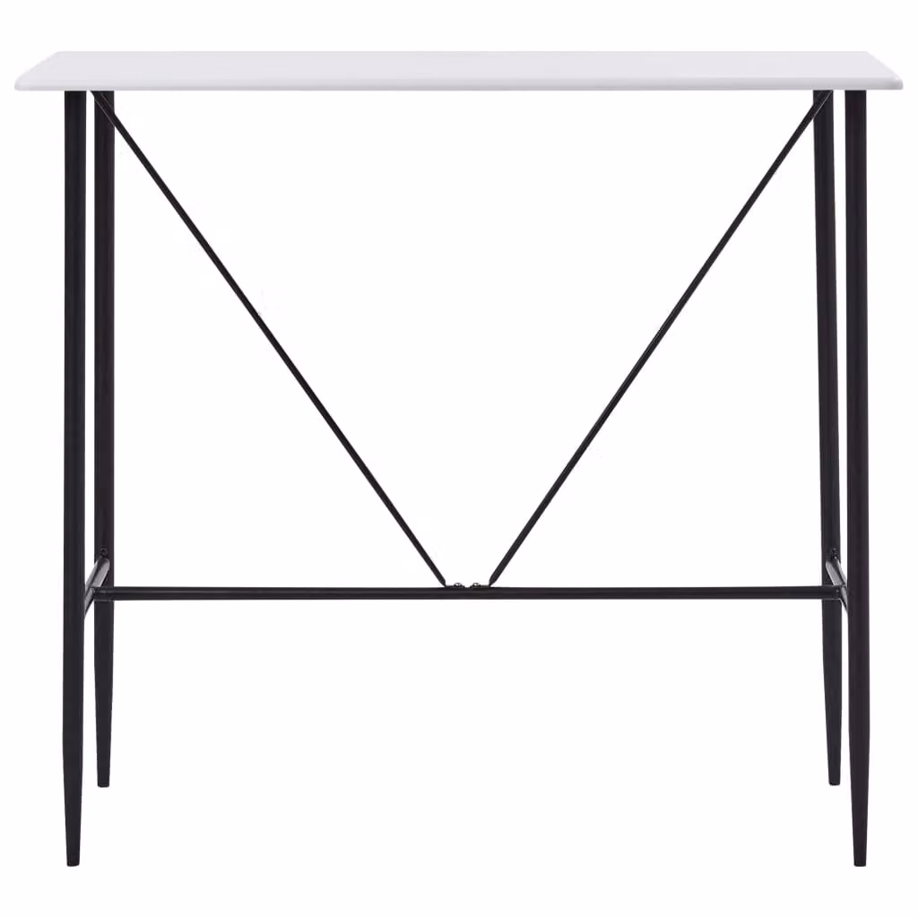 vidaXL Tavolo da bar bianco 120 x 60 x 110 cm MDF