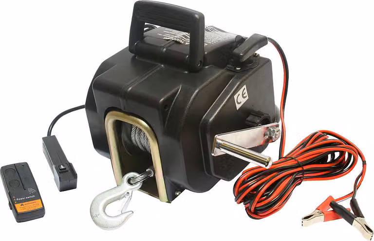 Varan Motors - var-p3500-2 MOTORE AVVOLGITORE ELETTRICO A FUNE paranco 12V 1587KG 10,5M Ø5,4MM