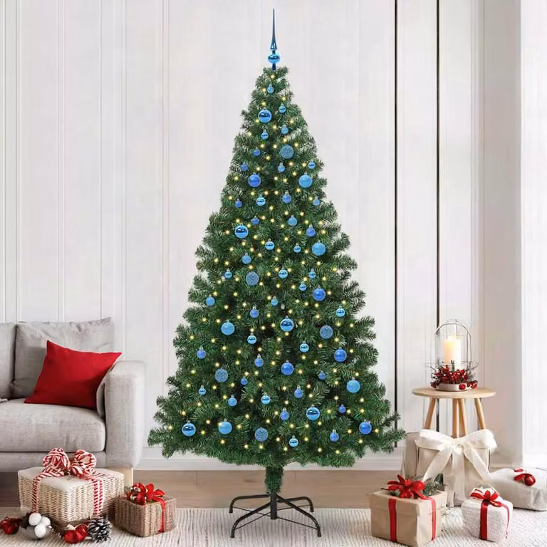 Maison Exclusive - Albero di Natale artificiale con 300 LED e supporto, verde, 240 cm