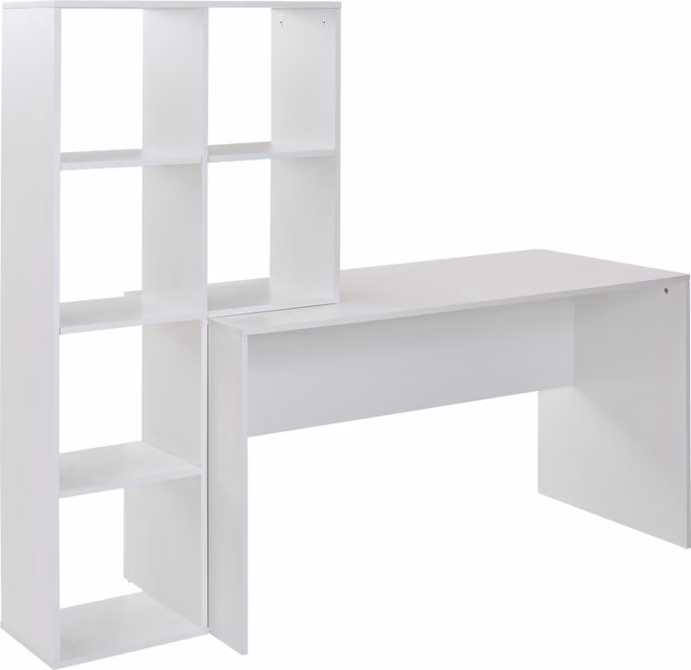Scrivania con ripiano bianco 170x59x143,5 cm scrivania moderna per ufficio | Wohnling