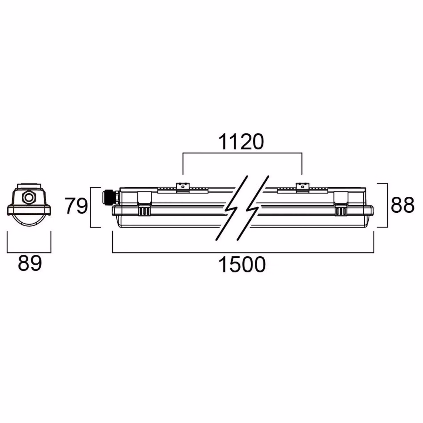 Sylvania lampada resistente all´umidità Resisto 1500, 30W, 840, sensore HF, Alluminio / Grigio / Zincato, Plastica