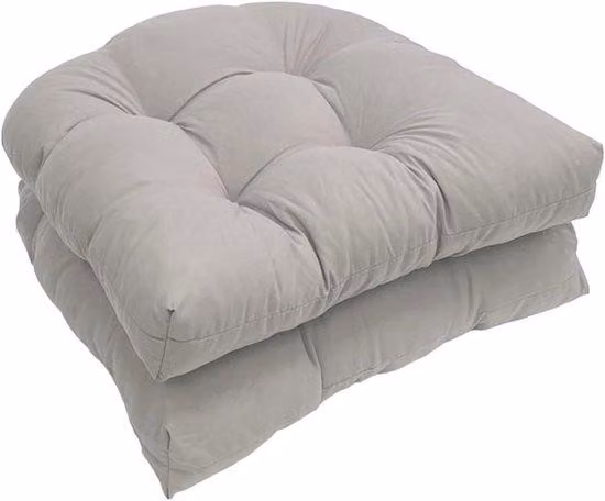 Set di cuscini per seduta da esterno - Cuscini impermeabili - Seduta confortevole - 48 x 48 cm - Grigio chiaro