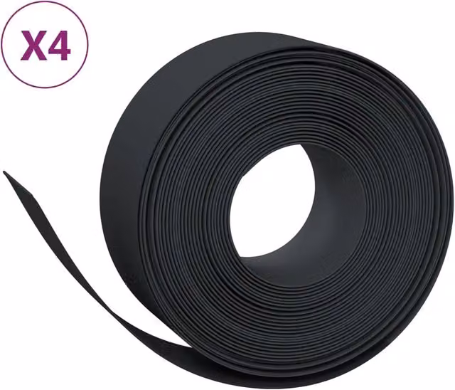 Set di 4 bordure da giardino in polietilene nere DESIGN IN, Lunghezza: 10 m, Altezza: 20 cm, CFW6889187 – 1