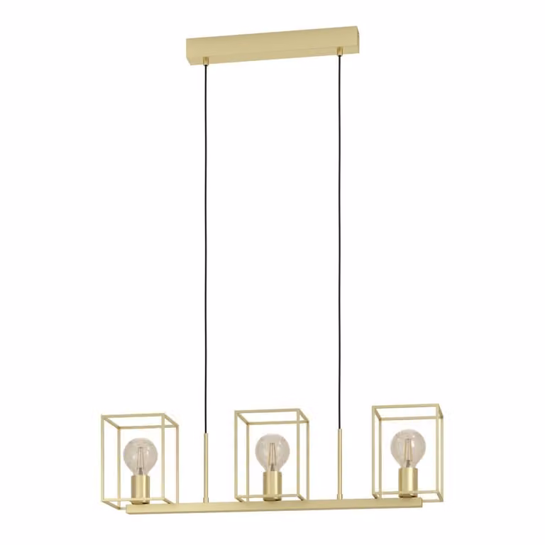 Eglo 900399 CUMIOLE E27 tripla lampada a sospensione 780x150mm color oro