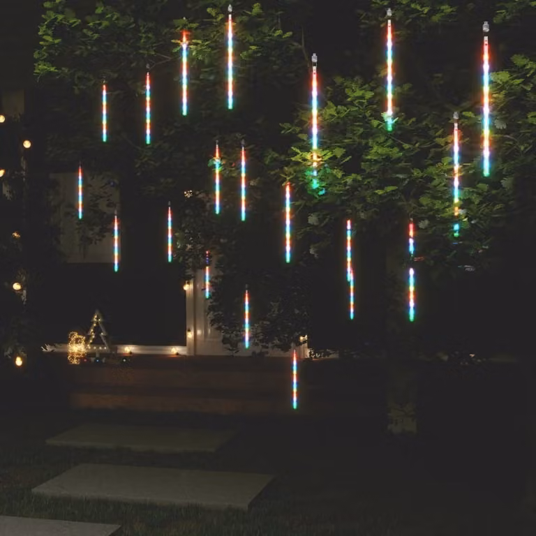 The Living Store Luci LED Meteor 20 pezzi 30 cm Multicolore 480 LED