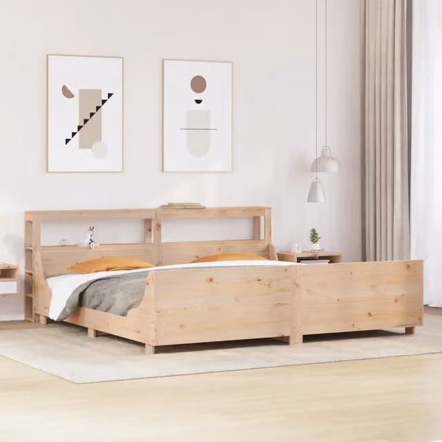 Letto senza Materasso 200x200 cm in Legno Massello di Pino 3306447