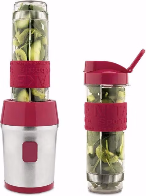 Frullatore per Smoothie Portatile Yanela in Acciaio Inox e Silicone, Colore Rosa